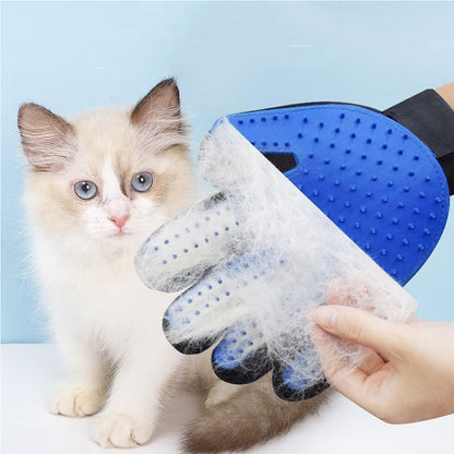 1 Pair Pet Grooming Cat Dog Rabbits Horse Gloves Pet Brush Glove Premium De-Shedding Glove