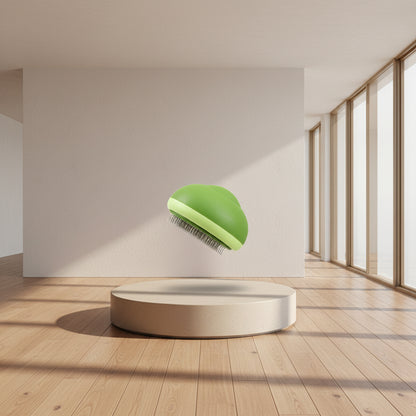 Avocado shape pet grooming brush for cat and dog hair removal