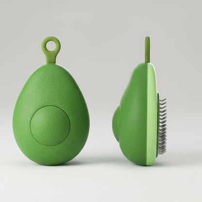 Avocado shape pet grooming brush for cat and dog hair removal