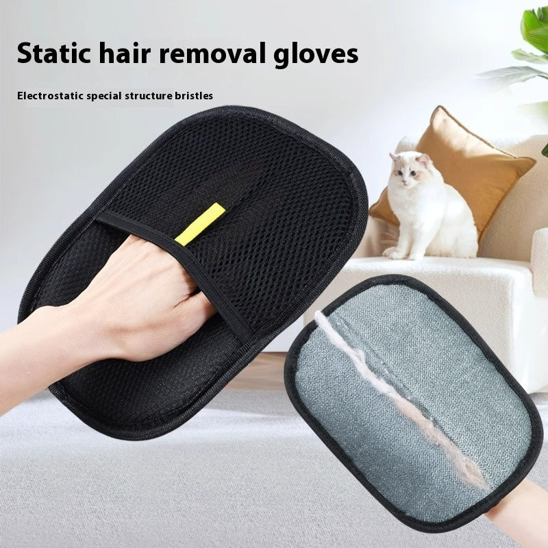 Pet Hair Remover Mitt – Deshedding Grooming Gloves for Dog, Cat & Rabbit | Long, Short & Curly Hair Brush Glove
